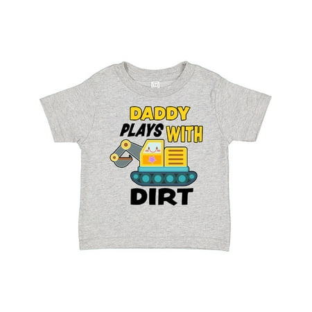 

Inktastic Daddy Plays with Dirt with Cute Bulldozer Gift Toddler Boy or Toddler Girl T-Shirt