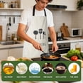 thumbnail image 2 of Delantal de cocina para mujer delantal grande con bolsillos para limpiar manos delantal impermeable para cocinar y hornear, 2 of 8