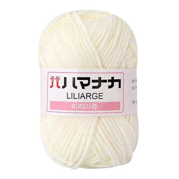kkbbma under $5 Crochet Yarn, Milk Cotton Yarn for Crochet Knitting, Soft Yarn forBabyClothesToys, Medium Weight Yarn for Blankets Scarves, Handmade Yarn for DIY Crafts