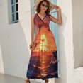 thumbnail image 2 of Sunset Jumping Dolphin Sleeveless Dress Woman Fashion Long Dresses Women's Summer Suit Dress 2025, 2 of 7