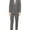 Grey, variant on Men's Suits, Modern Fit 2-Piece Single Breasted Two Button Wool/Silk Blend Suit for Men