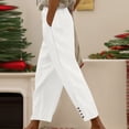thumbnail image 4 of Floleo Women Versatile Straight Leg Pants Lightweight All-Season with Side Pockets, 4 of 7