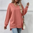 thumbnail image 4 of Babysbule Chandails Sans Capuche pour Femmes Automne et Hiver Mode Col en V Manches Longues, 4 of 5