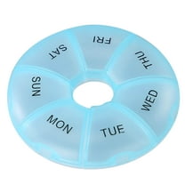 FAMTKT Weekly (7-Day) Pills Case, 7-Sided Portable Box Planner Small Case, Vitamin Organizer Box, Medication, Holder Boxes Organizer Pillsbox Dispenser Organizer