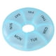thumbnail image 1 of Caja planificadora portátil de 7 lados, Contenedor semanal de siete días, Organizador de cajas de medicamentos, Dispensador de pastillas, Azul claro, 1 of 2