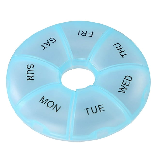 KIHOUT Clearance 7-Sided Portable Box Planner Small Case (Seven Day Weekly Container) Medication, Holder Boxes Organizer Pillbox Dispenser Organizer