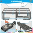 thumbnail image 6 of Outdoor Wooden Cat- Large Solid Wood Cat Cage Playpen with 2 Jumping Platforms & 7 Napping Houses, Walk-in Cat Kennel Condo Shelter for Pet Cat,Grey, 6 of 7