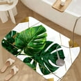 thumbnail image 3 of 1pc Monstera Leaves Pattern Absorbent Non-Slip Bathroom Thickened Flannel Rug Decor,Soft,Quick Drying,Suitable For Indoor/outdoor Use,Bathrooms,Bedrooms,Kitchens,Terrace,Laundry Rooms,16"x24", 3 of 9