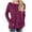 Wine, variant on Diufon Fall Tops for Women Round Neck Long Sleeve Blouses Casual Solid Color Tunics with Pockets