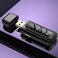 thumbnail image 4 of Receptor y transmisor inalámbrico LED para coche, modulador FM, lector, conector auxiliar de 3,5 mm, adaptador de audio USB inalámbrico (negro), 4 of 7