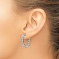thumbnail image 4 of Auriga Fine Jewelry 14K White Gold 2.79ct Lab Grown Diamond Hoop Earrings for Women (L- 25mm, W- 25mm), 4 of 6