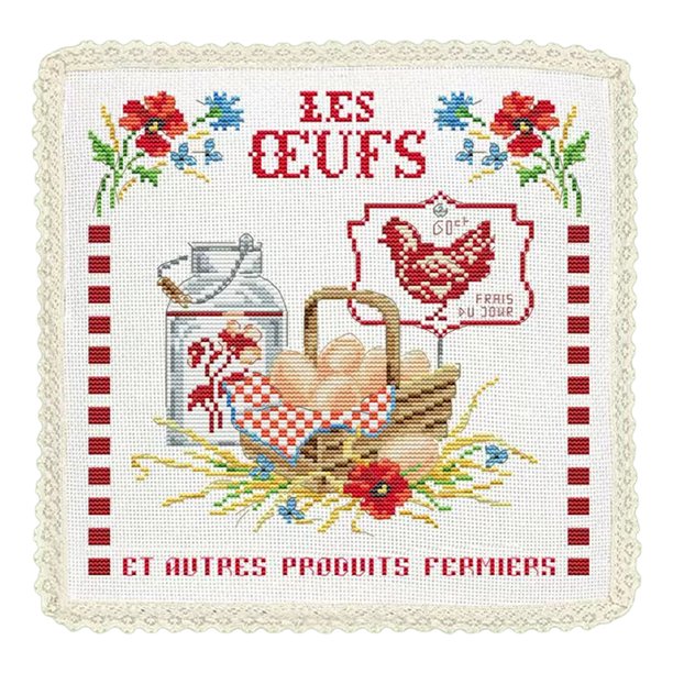 Handicrafata Bordado Casa Almohada Puntada Cruzada Cubierta Estampada Plantas Algodón 14CT 33x33cm para Adultos Regalo Embarcación Costura Principiantes