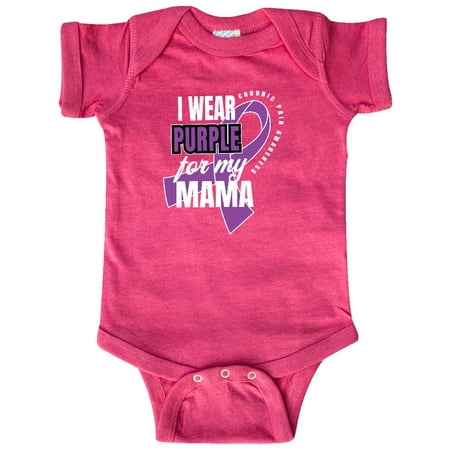 

Inktastic Chronic Pain I Wear Purple For My Mama Gift Baby Boy or Baby Girl Bodysuit