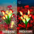 thumbnail image 2 of Flores solares decorativas al aire libre, decoración LED cambiante multicolor para patio, césped, jardín, patio, 2 of 5