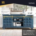 thumbnail image 2 of Rio Salto Mini Gold Barn Door Hardware Kit 6FT with Handles, Double Pannel Cabinet Sliding Barn 72" Hardware Track for Sliding Furniture Gold, 6FT Track Kit Double Door, 2 of 6