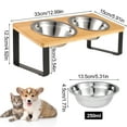 thumbnail image 3 of Qweryboo Cat Food Bowls, Elevated Stainless Steel Cat Bowls, 15 Degree Tilted Raised Bowls for Food and Water, with Stand and Anti Vomit Feeding Station for Indoor Cats and Small Dogs(Stainless Steel), 3 of 8