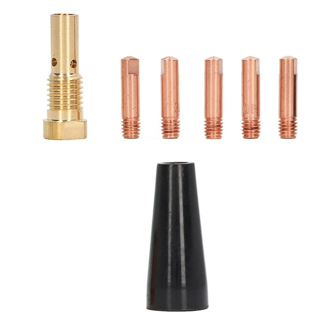 Kit de Soudure Sans Gaz Mig - 7 Pcs, Embout en Cuivre, Accessoires de Buse de Diffusion