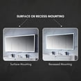 thumbnail image 3 of Blossom Capella 72" LED Medicine Cabinet | Aluminum Frame | Adjustable Shelves| Smart Memory | Defogger, 3 of 6