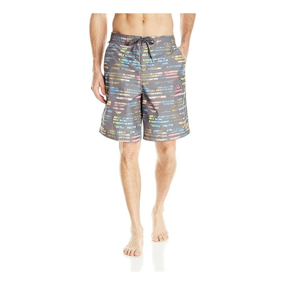 Speedo - Speedo Mens Tropical Striped Swim Bottom Board Shorts ...