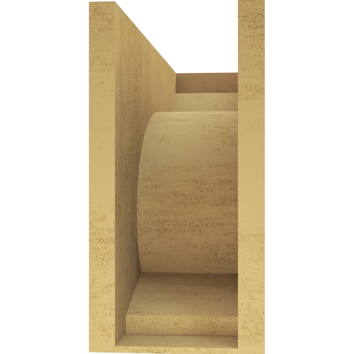 10"W x 30"D x 20"H Classic Emerson Rough Cedar Woodgrain TimberThane Corbel, Primed Tan
