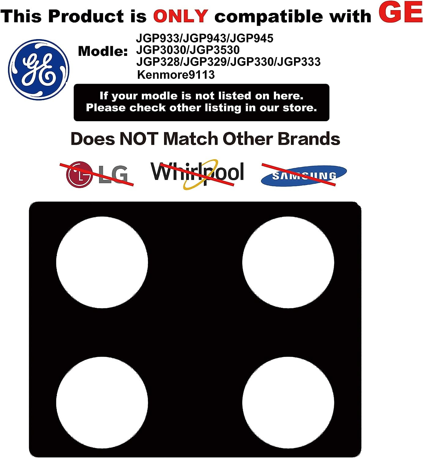 FanXm GE 30 Inch Gas Range Protector
