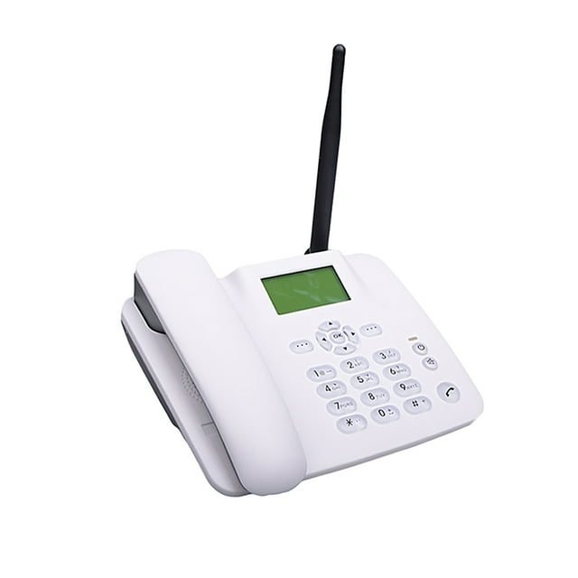 Teléfono inalámbrico fijo Teléfono de escritorio 4G Soporte GSM 850/900/1800/1900 MHZ Tarjeta SIM Te Irfora Blanco