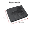 thumbnail image 5 of MARSHAL Equestrian Mens Cowhide Leather RFID Bifold Wallet with Running Horse Debossed Design Black, 5 of 9