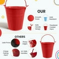 thumbnail image 5 of Small Metal Buckets with Handle - 6 Pack Colored Galvanized bucket for Kids, Classroom, Crafts, and Party Favors (Multi-colored, 2.8" Top), 5 of 7