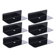 thumbnail image 1 of Estante De Pared Flotante De Acrílico Sin Daos Para Video Con Altavoz Inteligente 6 Piezas Negro SM SunniMix Estantes de pared flotante de acrílico, 1 of 7