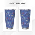 thumbnail image 3 of Uemuo New-York City Print Travel Coffee Mug ,20oz Double-walled Car Cup ,Stainless Steel Insulated Tumbler Leak-proof Travel Cup Reusable Straw Car Cup-Straw Two-piece Set, 3 of 8