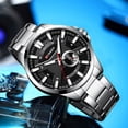 thumbnail image 3 of Silver Black Watches Men's Top Brand CURREN Fashion Causal Quartz Wristwatch Luxury Stainless Steel Male Watch Reloj Hombres, 3 of 5