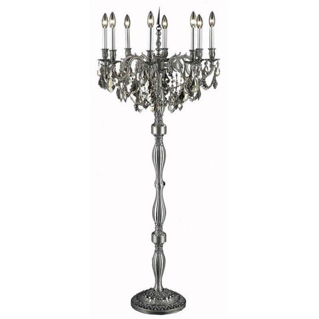 Elegant Lighting Rosalia 62" 8 Light Elements Crystal Floor Lamp