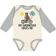thumbnail image 3 of Inktastic My Godmother Loves Me Bear Boys or Girls Long Sleeve Baby Bodysuit, 3 of 5