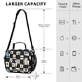 thumbnail image 4 of FORMRS Student Insulated Lunch Bag with Shoulder Strap Reusable Cooler Box for School, Blue and White Cat, 4 of 9