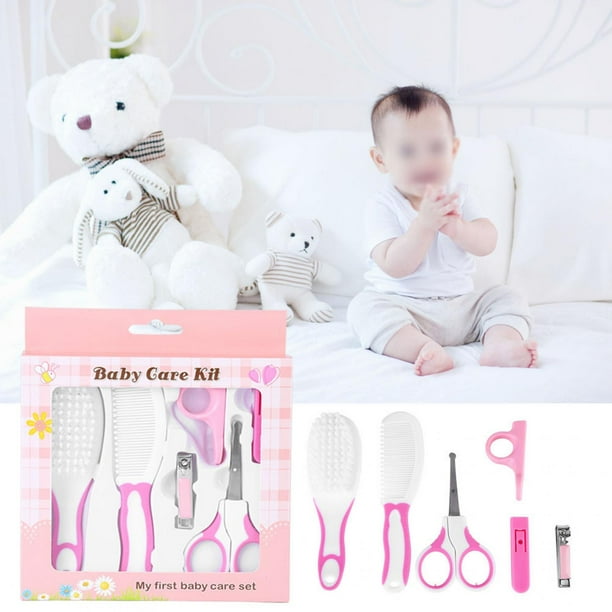 Herramienta De Manicura Para Cortaúnas Para Bebés, 6 Piezas, Conveniente Cortaúnas Diario Para Bebés, Tijeras, Cepillo Para El Cabello, Peine, Kit De Cuidado De Manicura