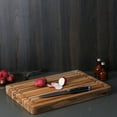 thumbnail image 3 of TeakHaus Edge Grain Cutting/Serving Board w/Hand Grip + Juice Canal (Rectangle) | 16" x 12" x 1.5", 3 of 3