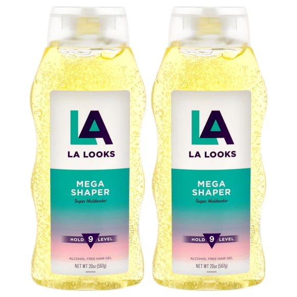 Mega Shaper Hair Gel by L.A. Looks for Unisex - 20 oz Gel - Pack of 2