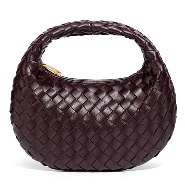 Bolso cruzado elegante con correa de cadena tejido de PU para mujer para viajes al aire libre