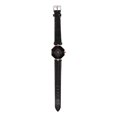thumbnail image 1 of Women PU Quartz Movement Analog Rhombus Dial Rhinestones Wristwatch Watch (Black), 1 of 8