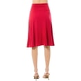 thumbnail image 5 of MixMatchy Women's High Waist Fold Over A-Line Flared Knee Length Skirt, 5 of 5