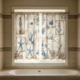 thumbnail image 4 of huayou 2 Pack Printed Kitchen Tier Curtains, 27.56x47.24 Inch Vintage Nautical Starfish Seahorse Anchor Postcard Short Window Curtains for Indoor Kitchen Coastal Home Decor, 4 of 7