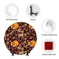 thumbnail image 4 of Daiia Woodland Creatures Floral Printed Pattern Ceramic Plate Dinner Plates Bone China Decorative Plates with Display Stand Art Ceramic Ornaments for Wall Hanging Decoration-7in, 4 of 6
