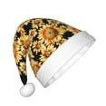 thumbnail image 2 of Honeii Sunflowers 1 Print Hat Santa Claus Hat For Xmas Party, Christmas Caps For Boys Girls Child,Christmas Beanie, 2 of 6