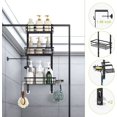 thumbnail image 3 of Estante de ducha colgante de metal, organizador de almacenamiento para baño, cesta, estante ordenado, 3 of 8