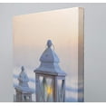 thumbnail image 4 of Beach Seaside LED Print with Lanterns - Canvas Print with White Lantern Set on the Sandy Seashore - Seashells and Starfish - Ocean Sea Coast Wall Hanging-Battery Operated, 4 of 5