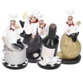 thumbnail image 3 of Rupoun 4-Piece Chef Statue Figurines Set Kitchen Decor Resin Collectible Gift Display Decorative Tabletop Ornaments, 3 of 5