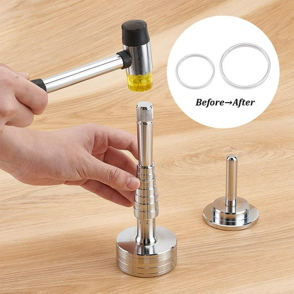 1 Set Ring Ring Stretcher Reducer Enlarger Expander Mandrel Size Adjustment Tool Jewelry Tools Zinc Alloy Ring Size Adjuster Platinum Jewelry Making Machine for Jewelry Repair 6x17.5cm
