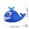 thumbnail image 2 of Squeaky Plush Dog Toy, Double-Layer Tear-Resistant Chew Toy for Small to Large Dogs, Teething Boredom Relief(Blue Whale), 2 of 5
