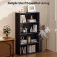 thumbnail image 7 of 4-Tier Bookcase, 42 Inch Industrial Storage Wall Shelf, Display Shelf for Living room, Bedroom, Black, 7 of 7