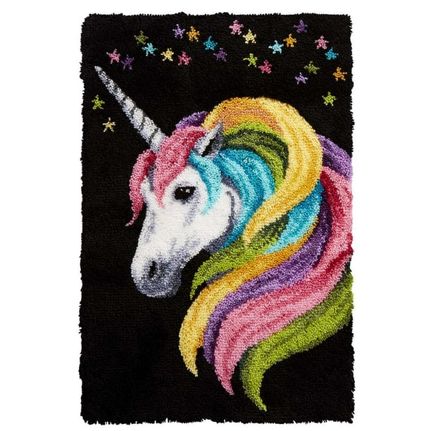 Herrschners Herrschners® Rainbow Unicorn Latch Hook Kit